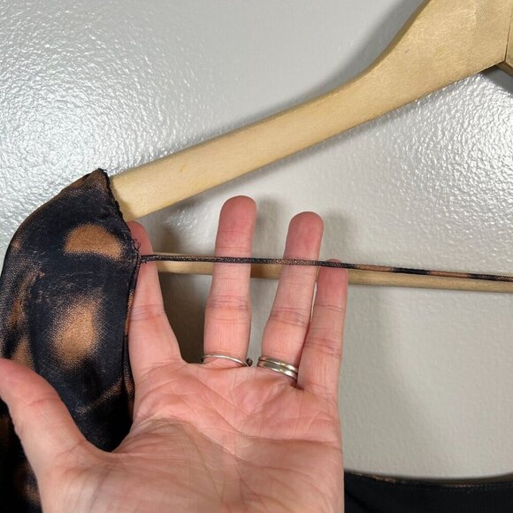 Douglas Hannant Silk Dress Size 8 Brown Black Party Cocktail Event Draped Back - Picture 11 of 12